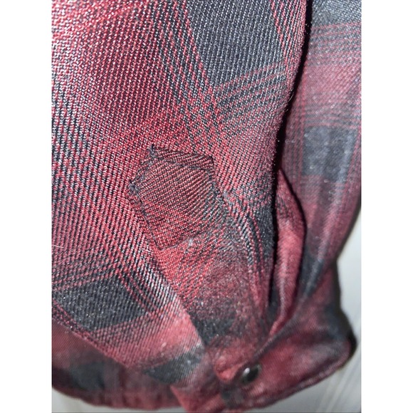 Dickies Hooded Red Burgundy Black Plaid Jacket Size XL (46-48) - Picture 11 of 11